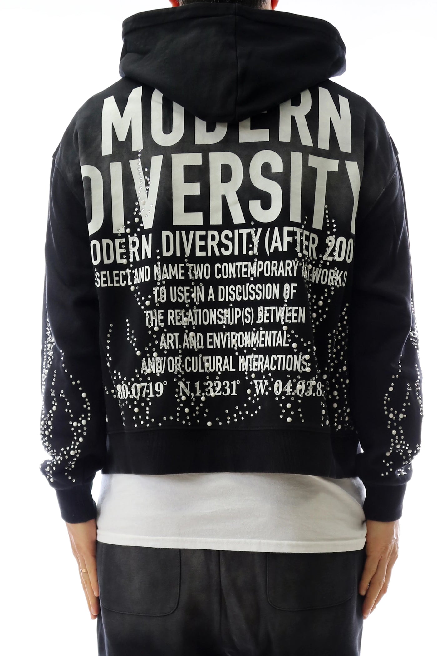 PANTHEON French Terry Long Sleeve Crop Top Full Zip Hoodie