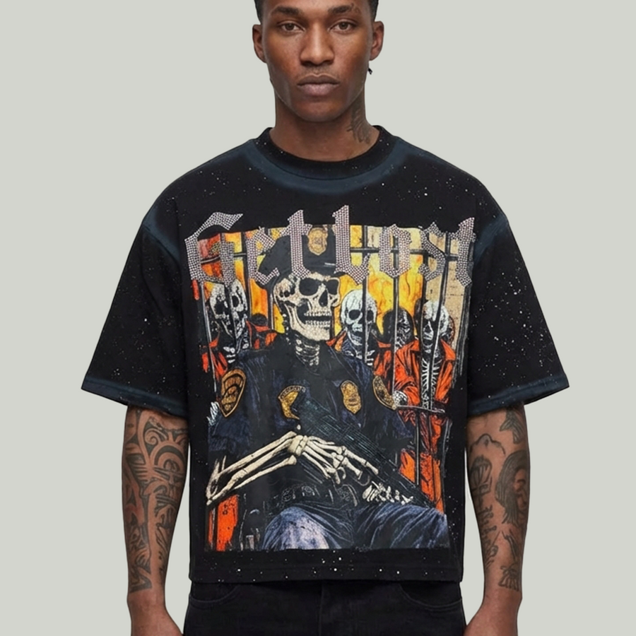 Get Lost Cropped T-Shirt Black T1391