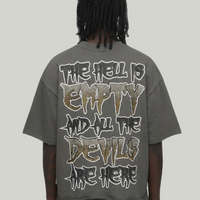 Exorcist crop shirt T1357 grey