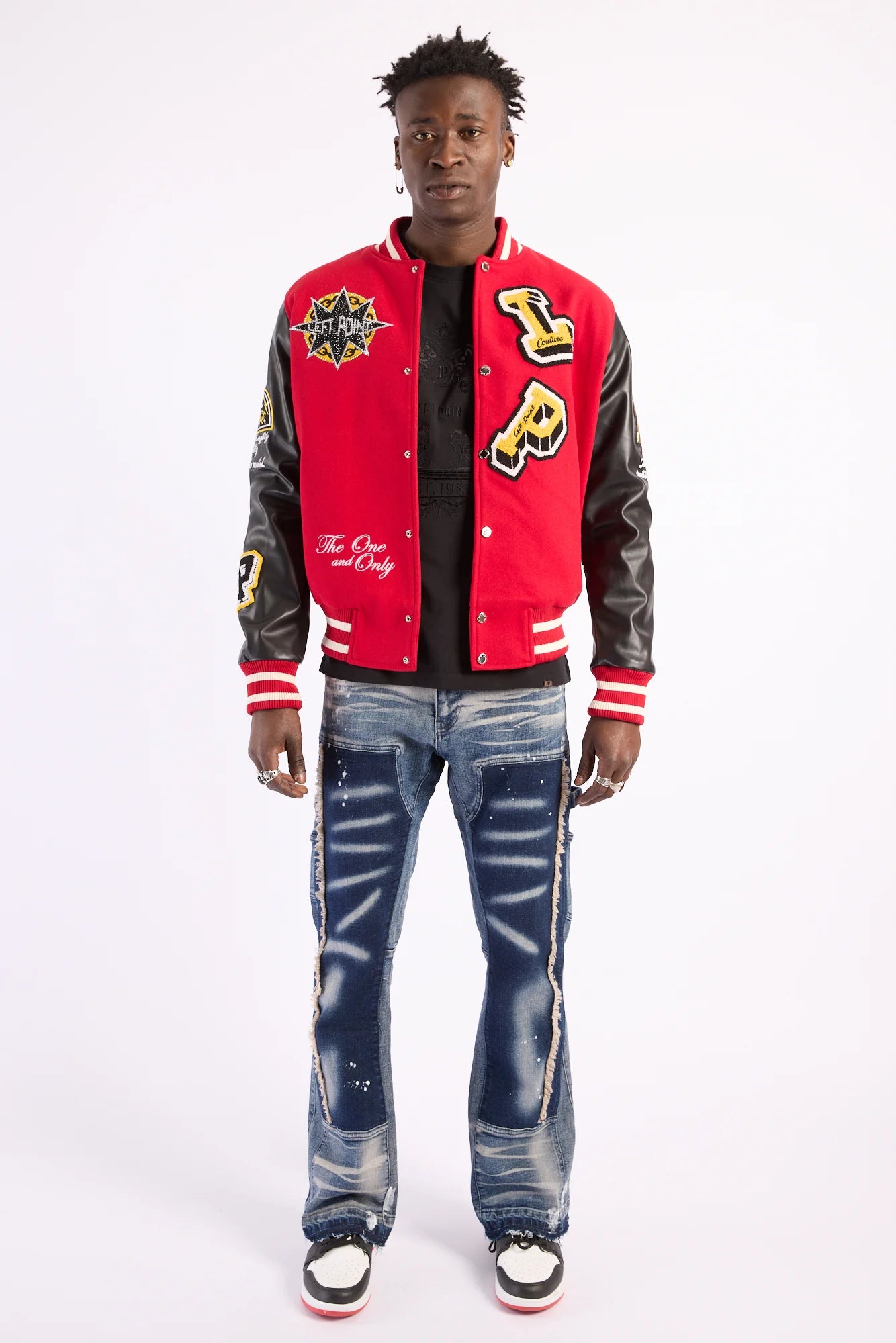 College Jackets Panther - Rhinostone KOS24-2601 Red