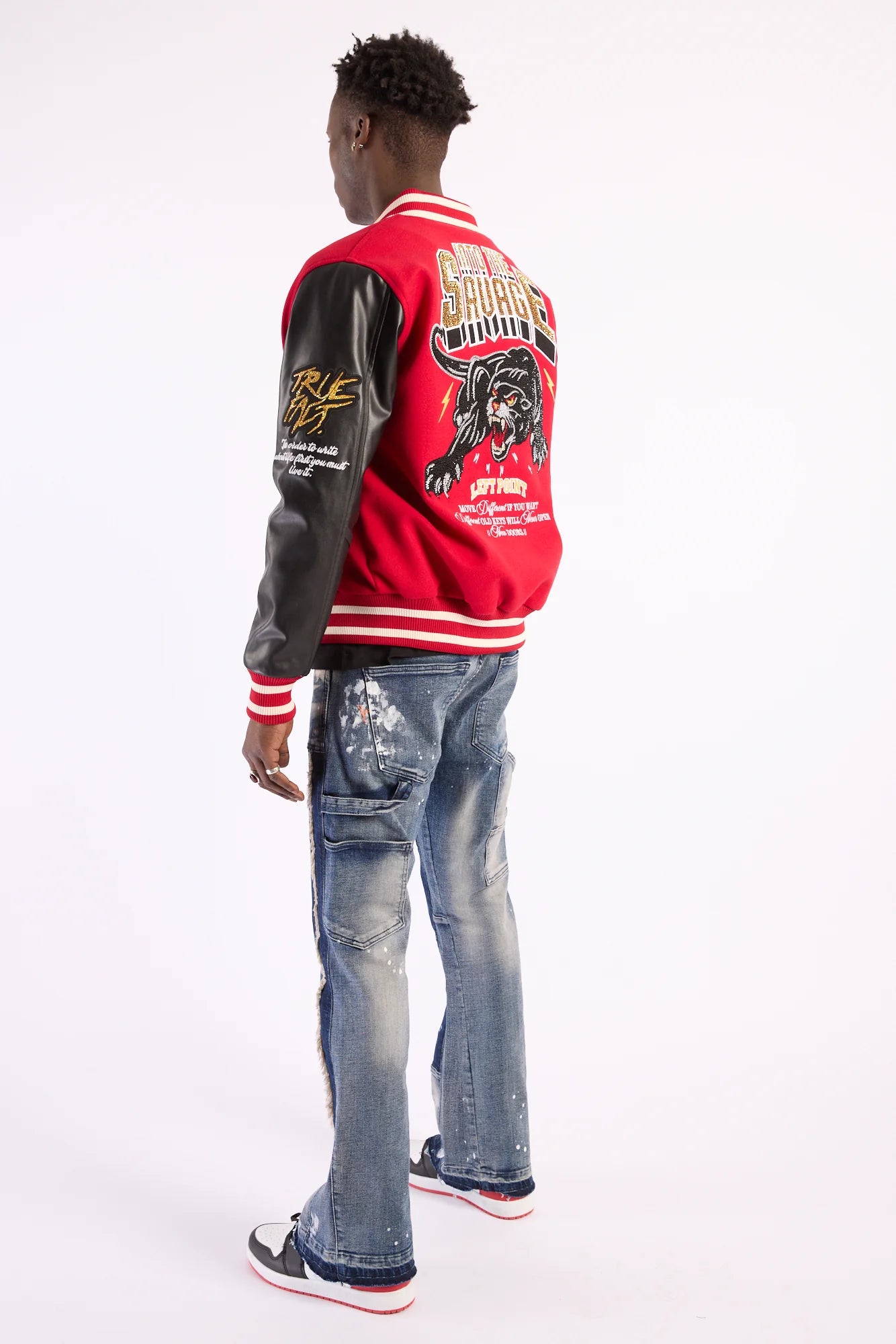 College Jackets Panther - Rhinostone KOS24-2601 Red