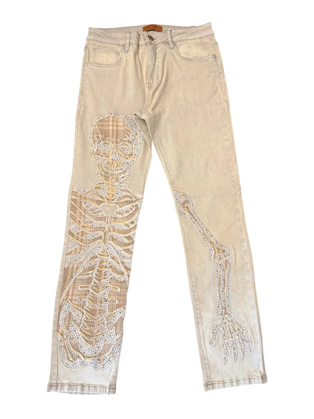 MEN’S STREET SKELETON SLIM JEAN M8606D GREY SAND WASH