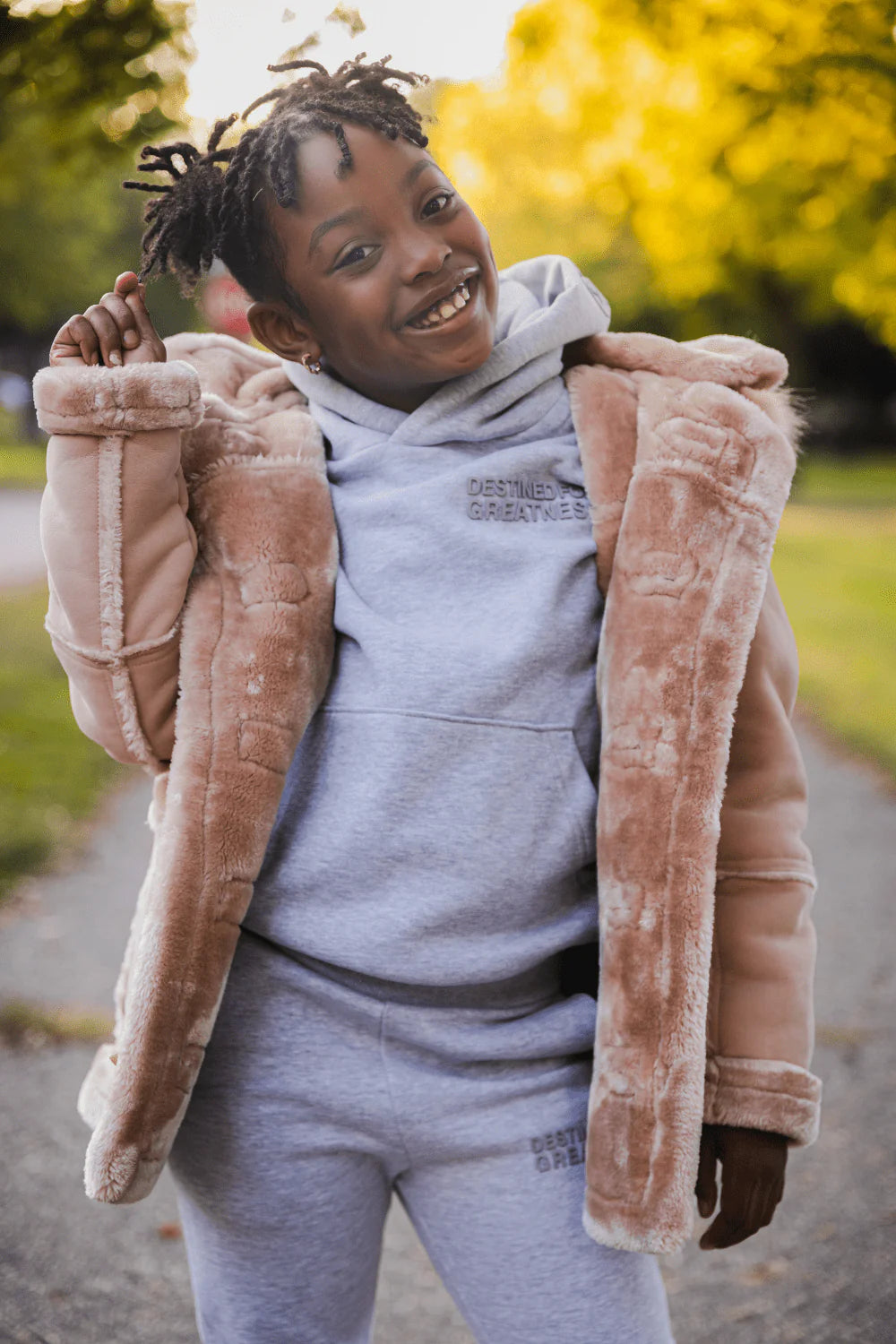 KIDS DENALI SHEARLING JACKET (PINK) 91540