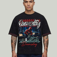 Dooms Day cropped shirt Black  T1455