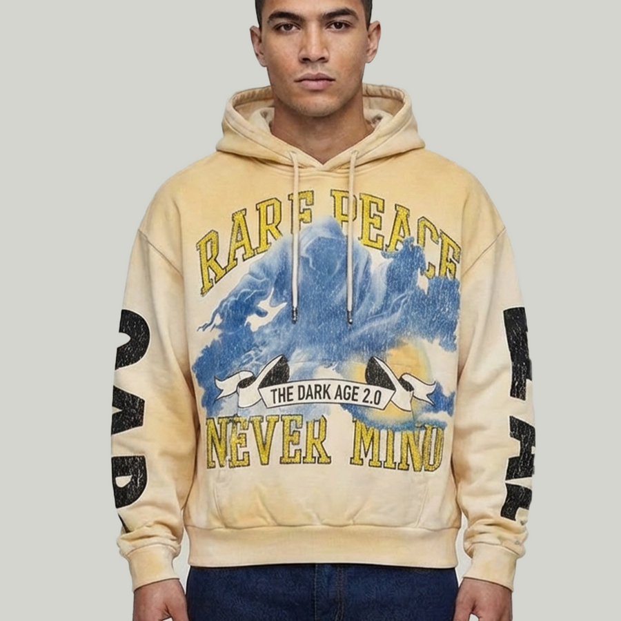 Never mind hoodie rare peace ecru RK5038