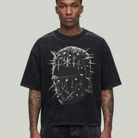 KRYPT Cropped Mask Shirt Black - Urban Streetwear Crop Top KR604