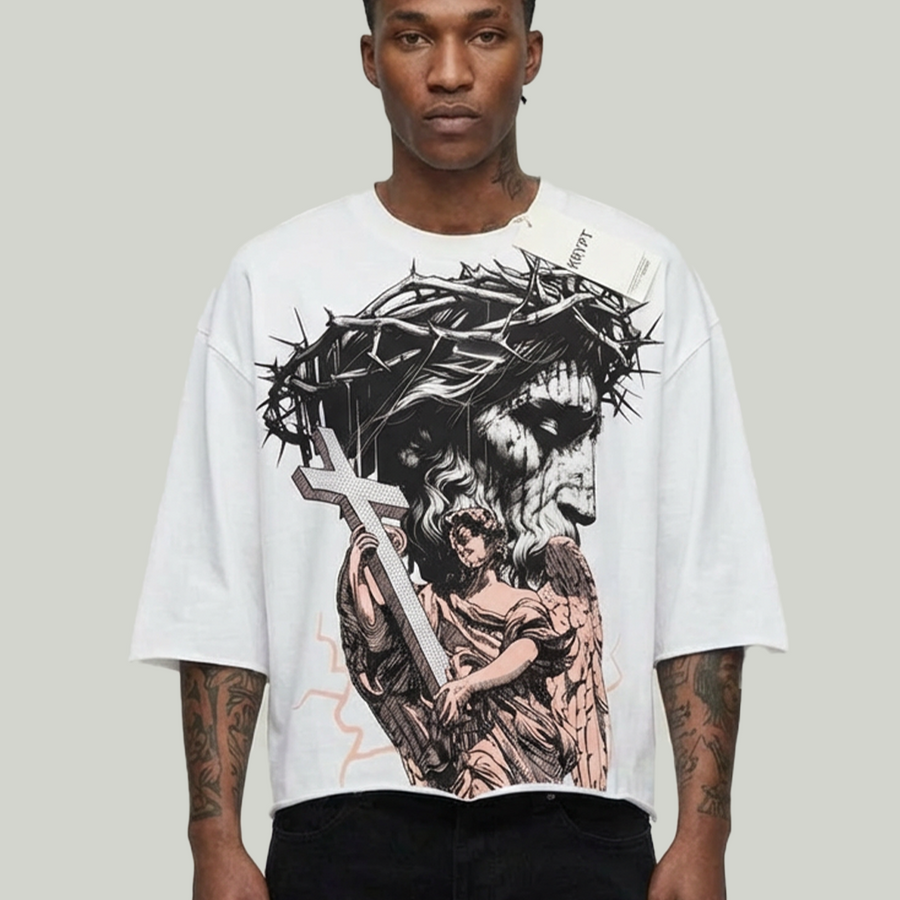 Mercy cropped shirt white KR602