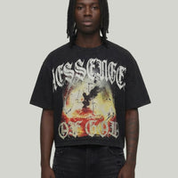 MASS ANGER Cropped shirt black KR603
