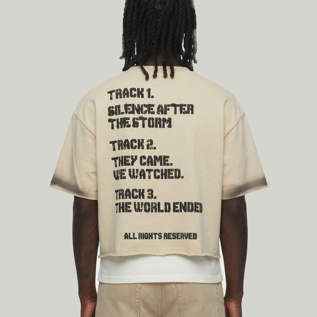 Dooms Day cropped shirt Beige T1455