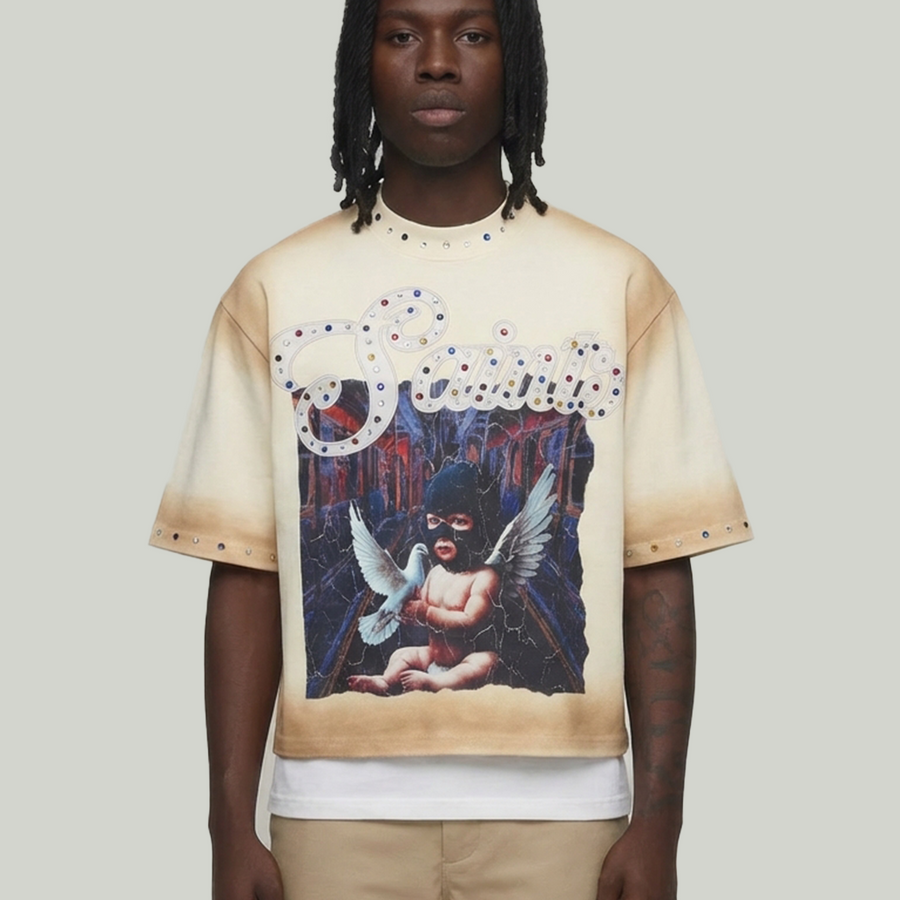 SAINTS Cropped shirt off white DM5301ow