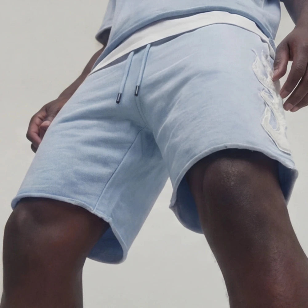 French terry shorts light blue  511507