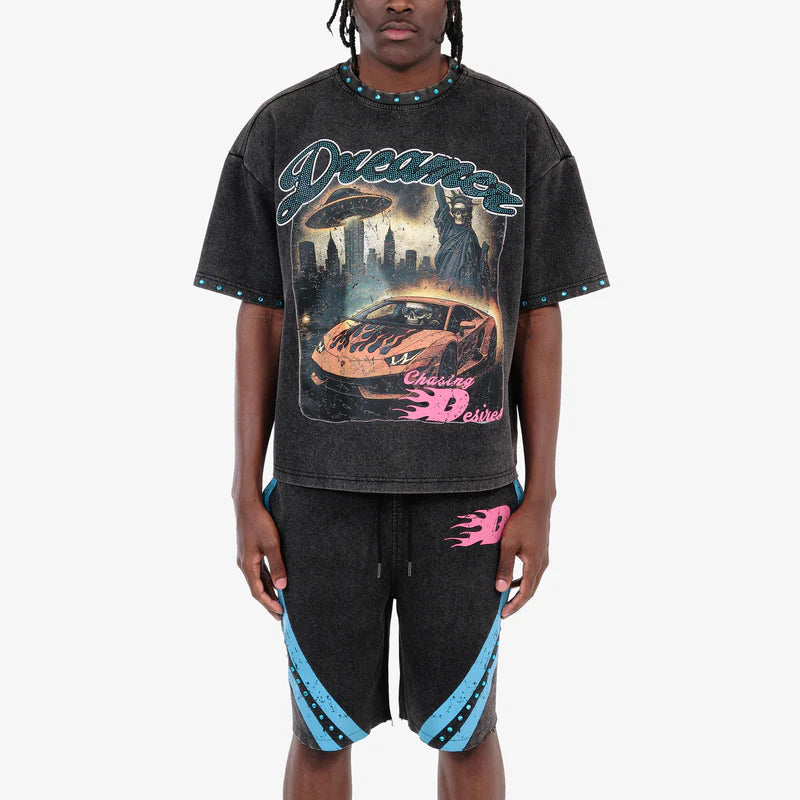 BLACK DREAMER CROP T-SHIRT  611006