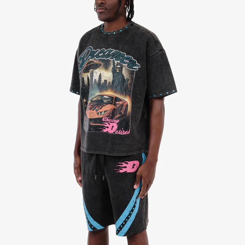 BLACK DREAMER CROP T-SHIRT  611006