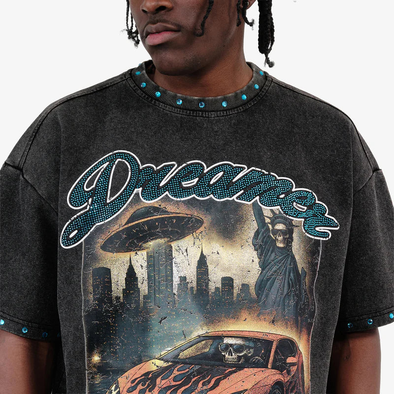 BLACK DREAMER CROP T-SHIRT  611006