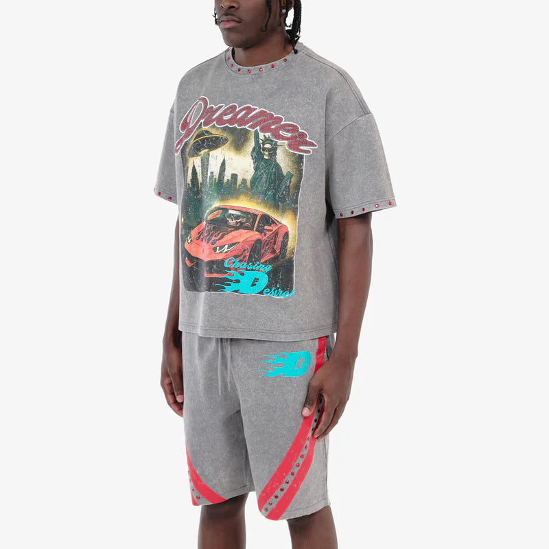 GREY DREAMER CROP T-SHIRT 611006