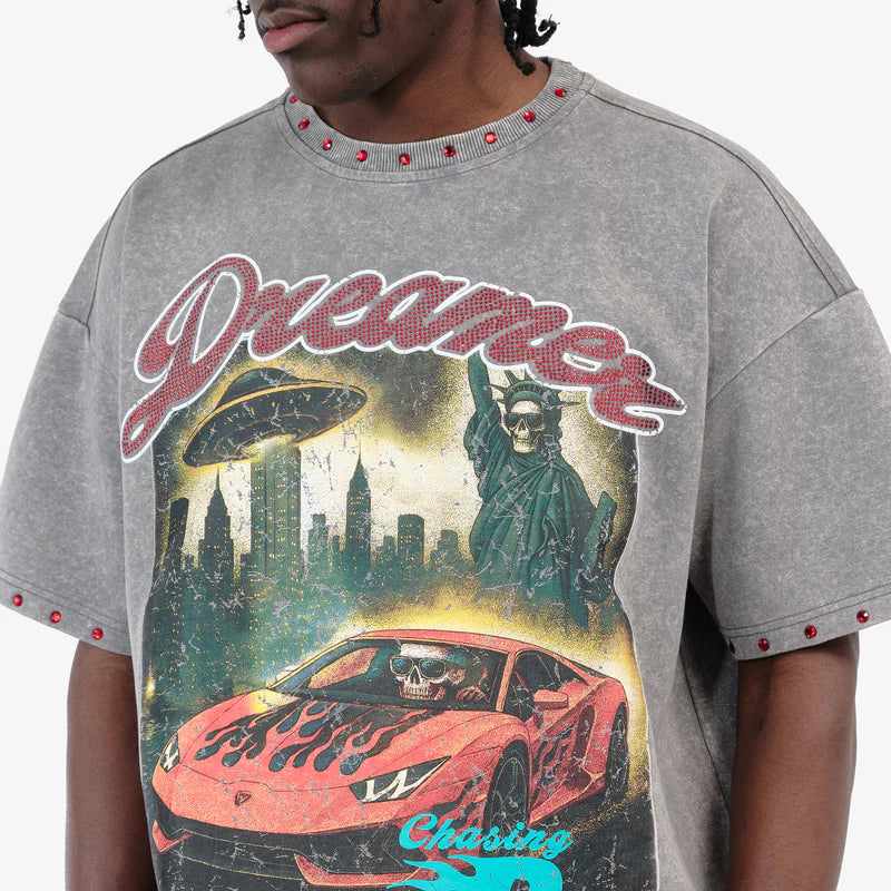 GREY DREAMER CROP T-SHIRT 611006