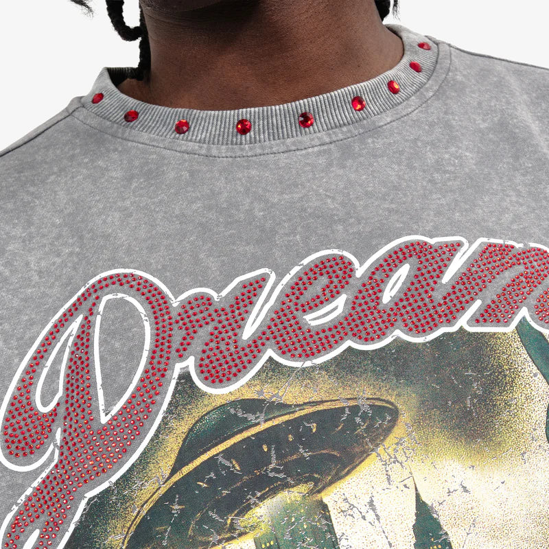 GREY DREAMER CROP T-SHIRT 611006