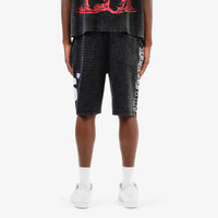 BLACK SAINTS SHORTS W/ RHINESTONES 611514
