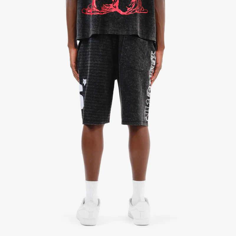 BLACK SAINTS SHORTS W/ RHINESTONES 611514