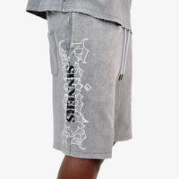 GRAY SAINTS SHORTS W/ RHINESTONES 611514