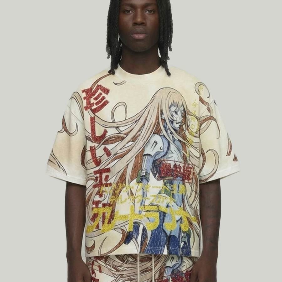 Cropped Japanese shirt Ecru RT6001
