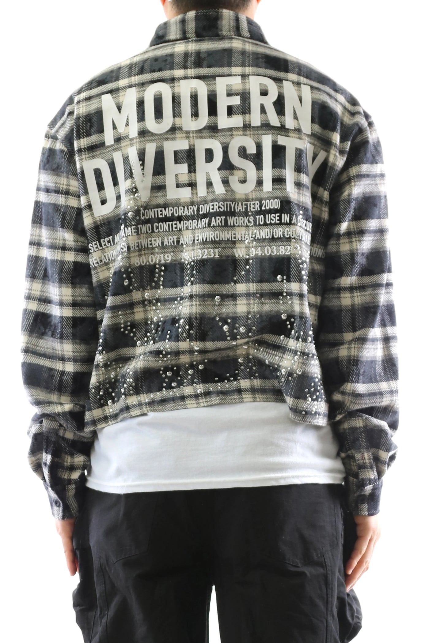 STATIC Heavy Flannel Crop Top Button Down Shirt KW-5320