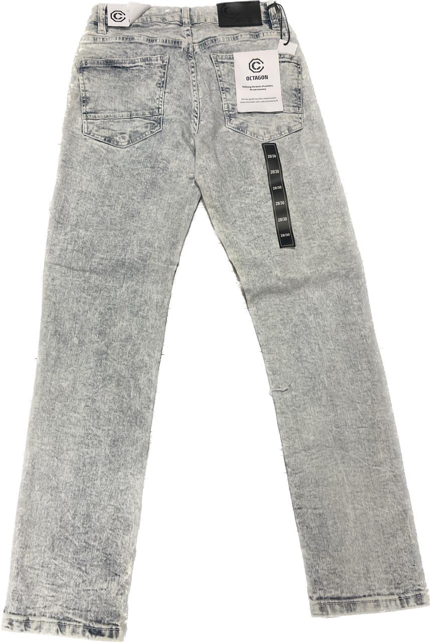 Octagon Stretch / Skinny Fit Bleached Men’s Jeans