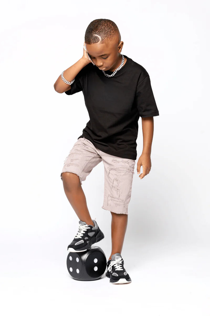 KIDS TULSA TWILL SHORTS (BLACK) J3219