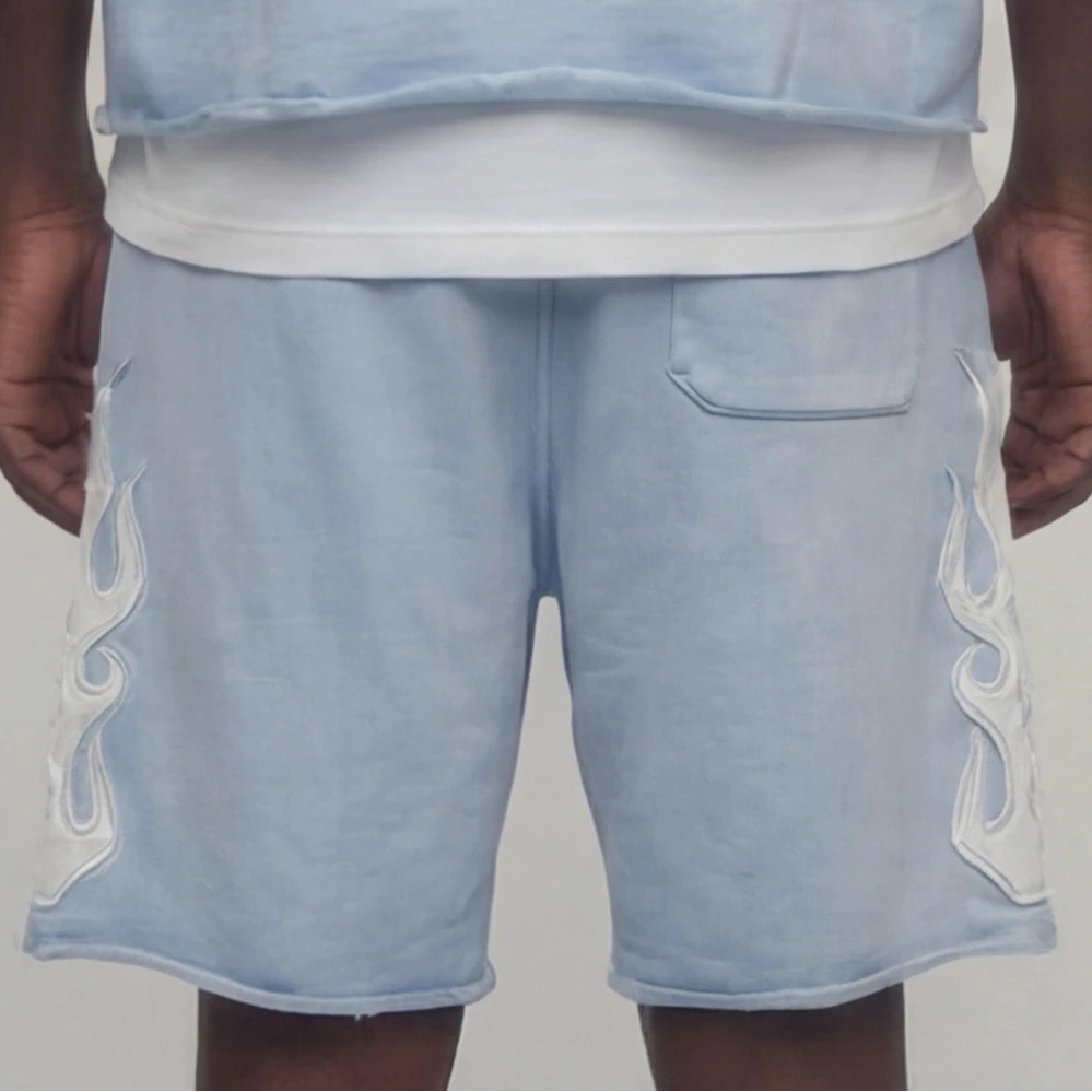 French terry shorts light blue  511507