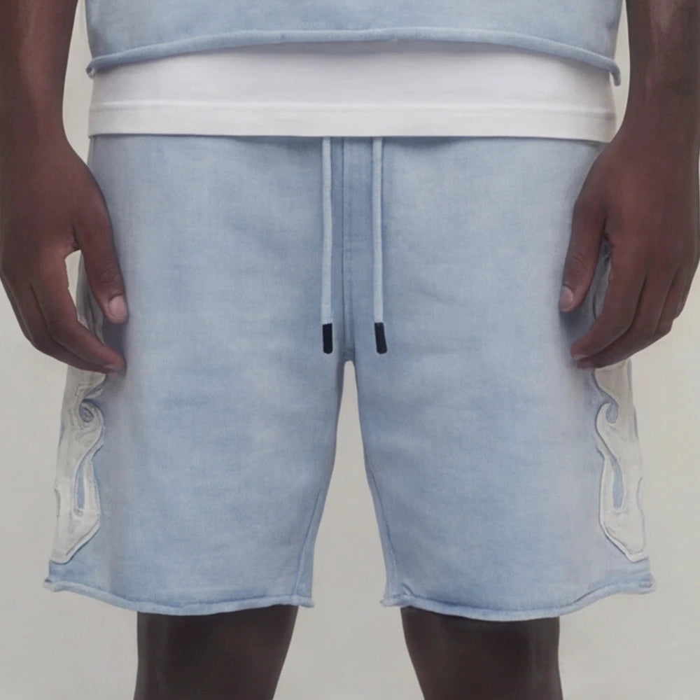 French terry shorts light blue  511507