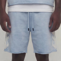 French terry shorts light blue  511507