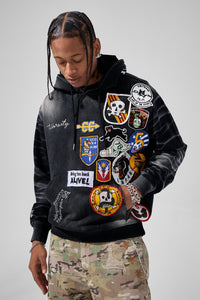 WAR ANGEL PULLOVER HOODIE (VINTAGE BLACK) 84434H