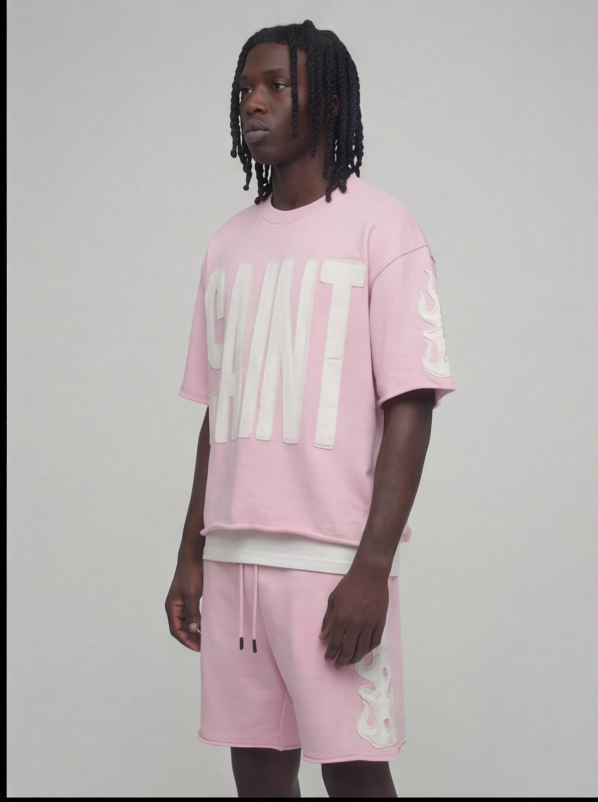 Cropped Pink Saint short sleeve shirt 511036