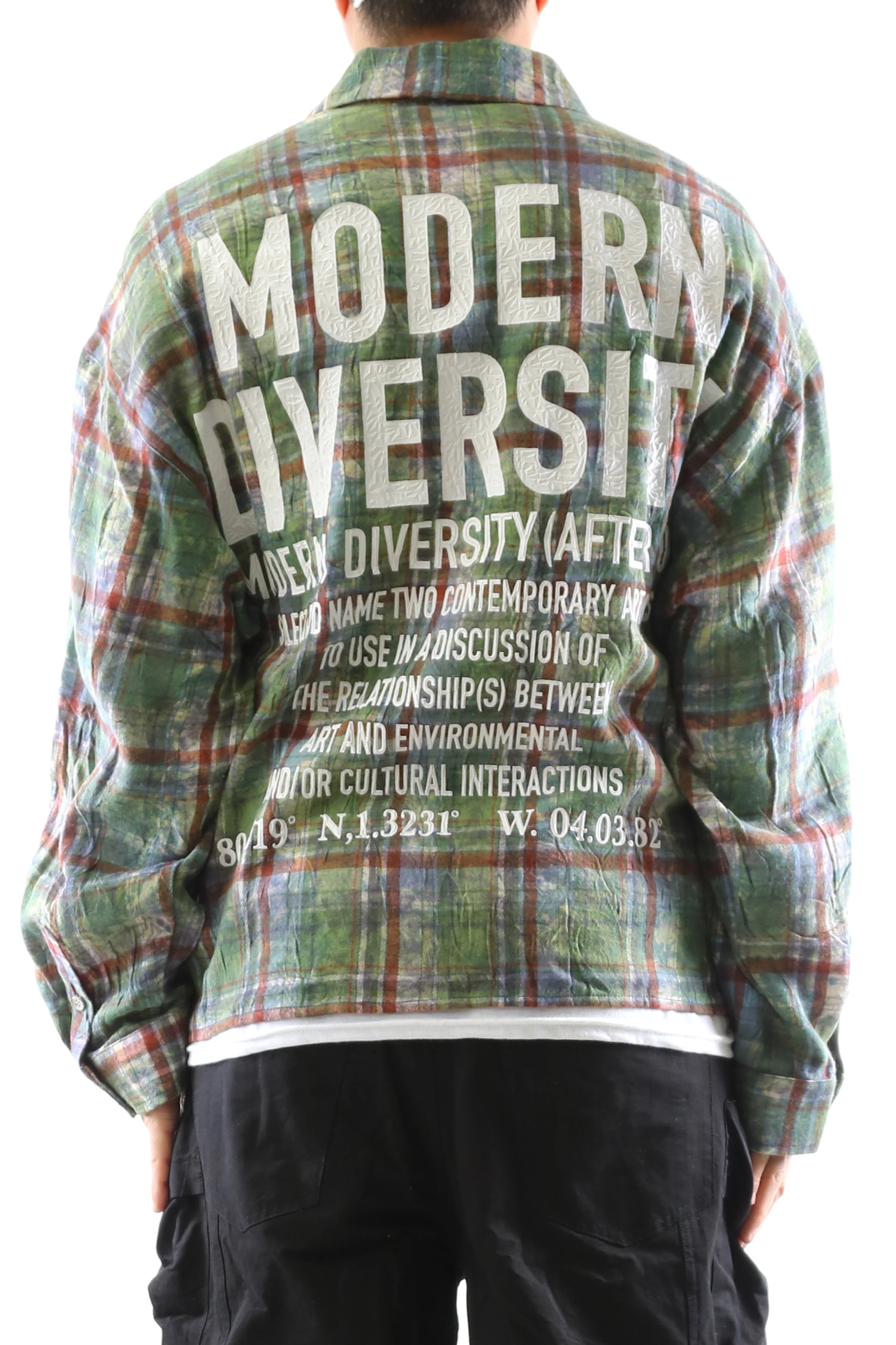 WELD Long Sleeve Washed Flannel Crop Top Button Down Shirt KW-5310