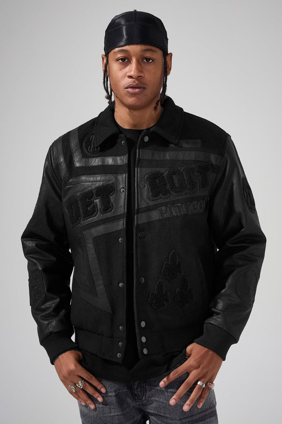 TRACKSTAR VARSITY JACKET (BLACKOUT) 91652