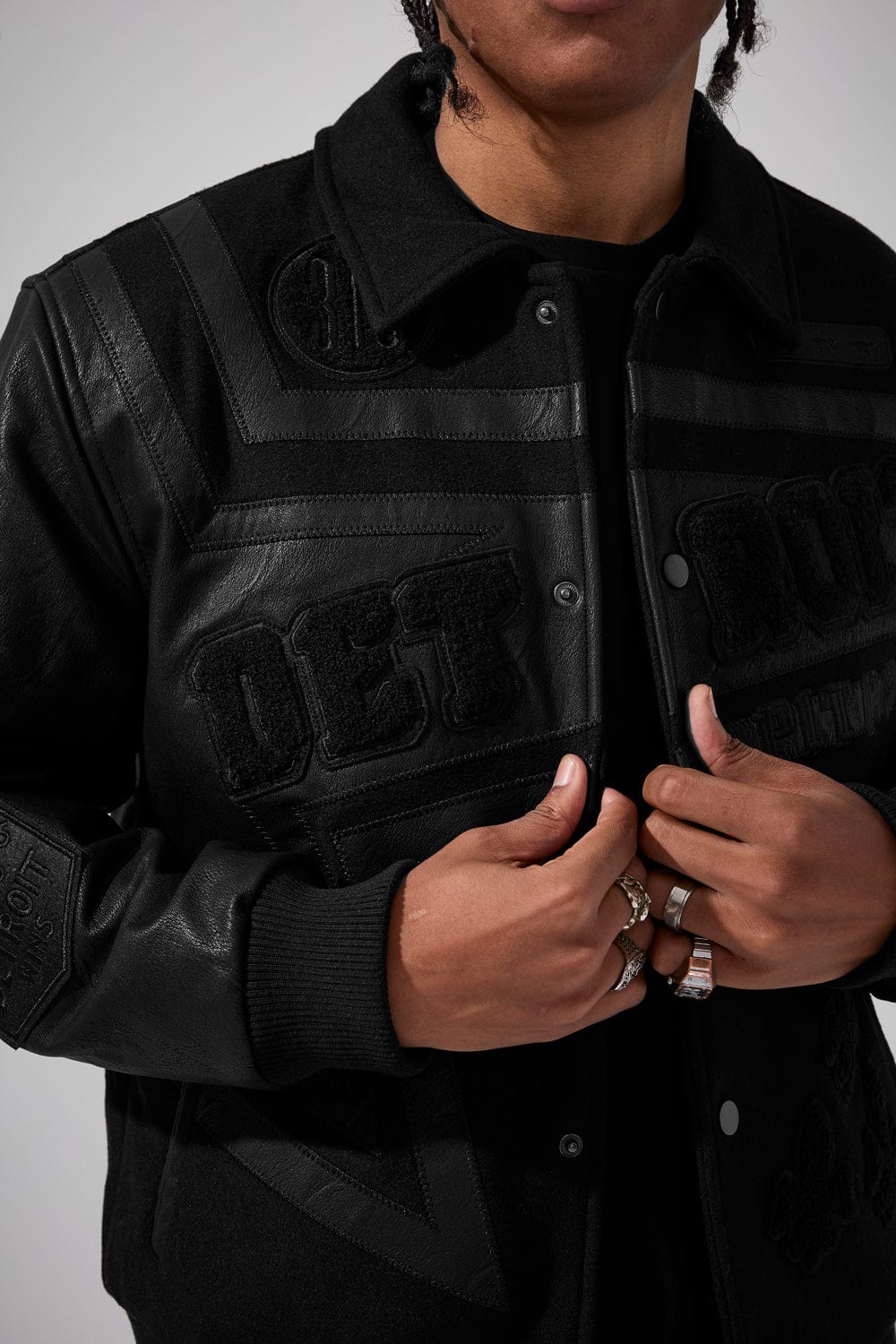 TRACKSTAR VARSITY JACKET (BLACKOUT) 91652