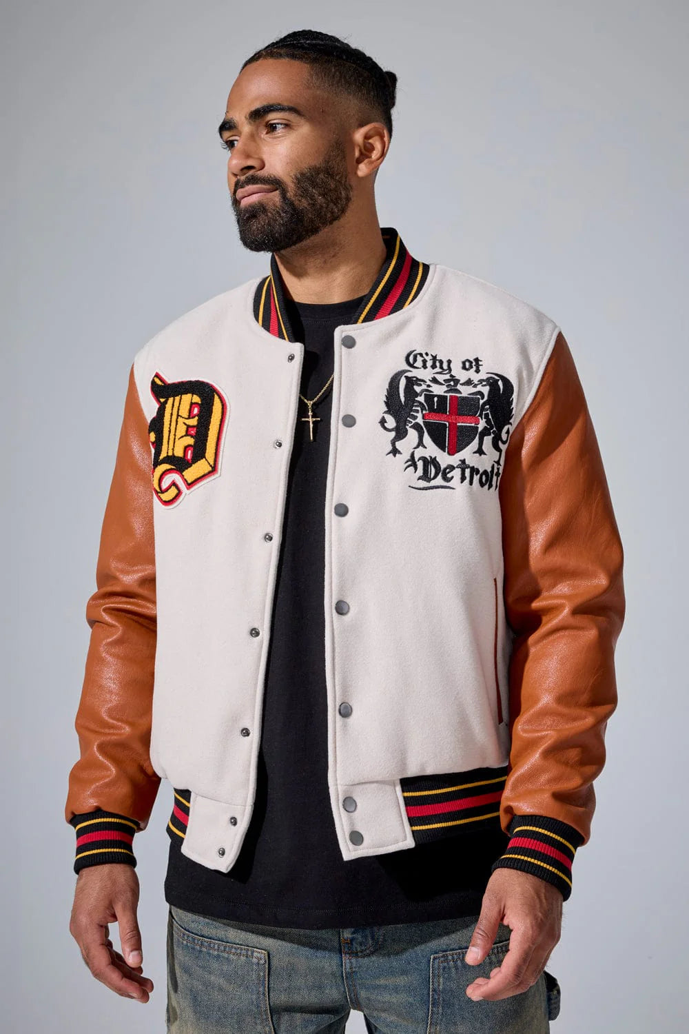 THE RENAISSANCE CITY VARSITY JACKET (CREAM)