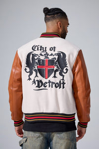 THE RENAISSANCE CITY VARSITY JACKET (CREAM)