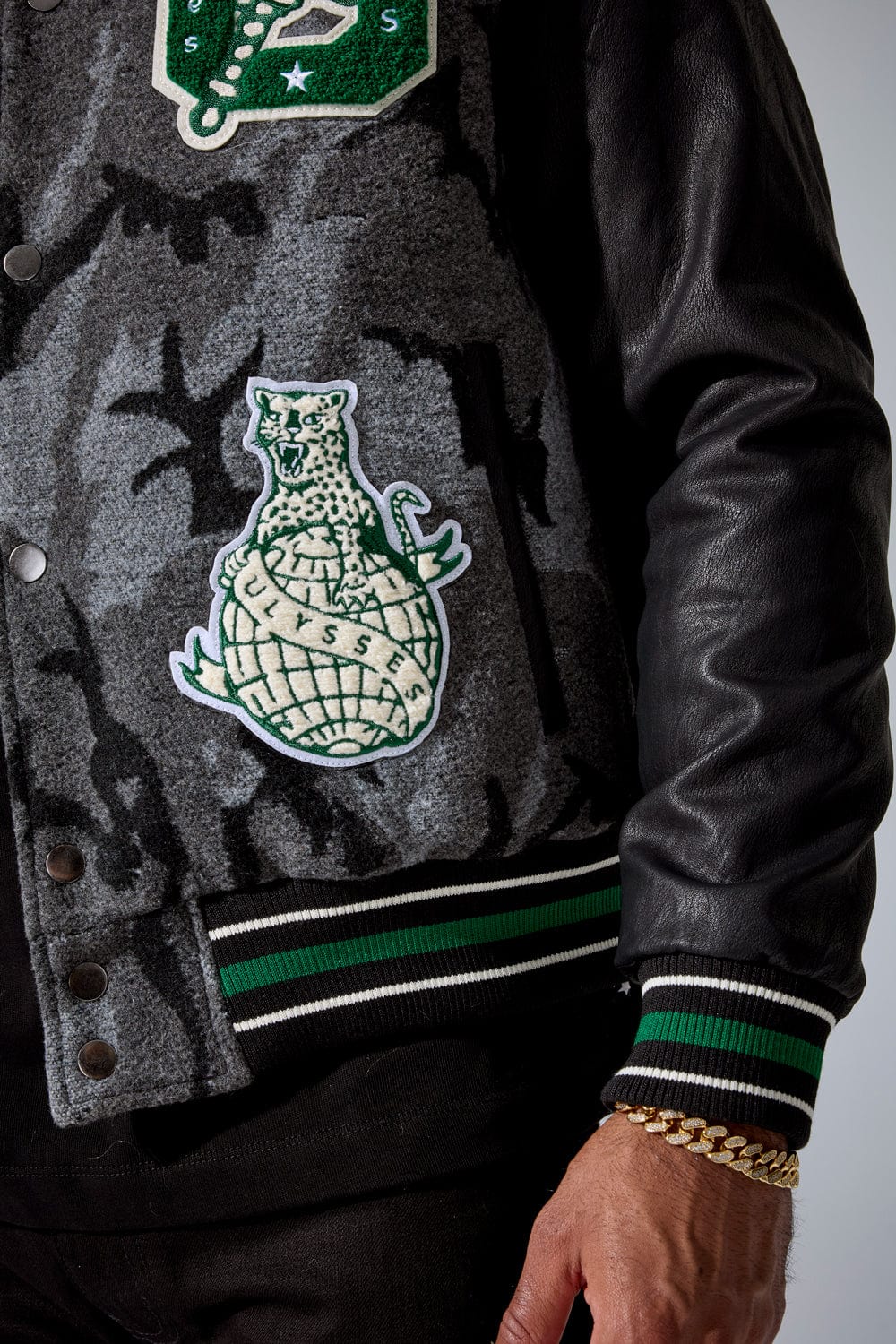 LIFE OF VICE VARSITY JACKET (BLACK CAMO) 91656