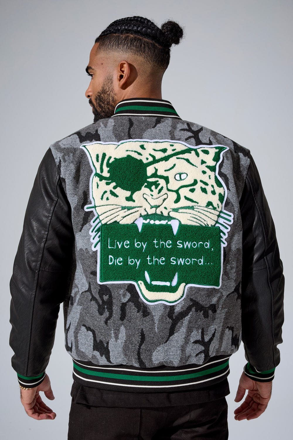 LIFE OF VICE VARSITY JACKET (BLACK CAMO) 91656