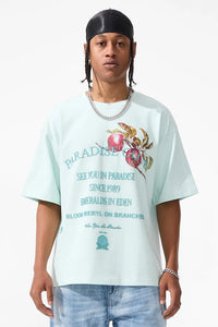 Paradise Club Boxy T-Shirt Costal Blue 9206