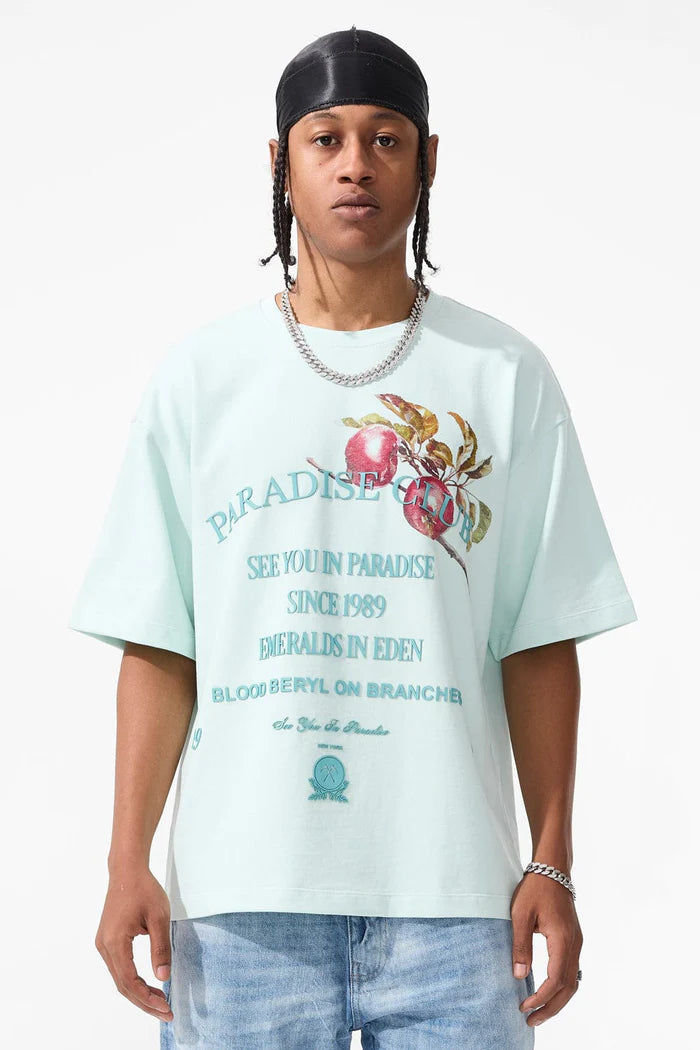 Paradise Club Boxy T-Shirt Costal Blue 9206