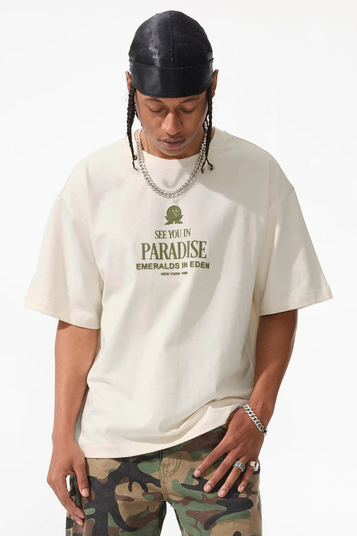 Emeralds in Eden Boxy T-Shirt 9207 WHITE