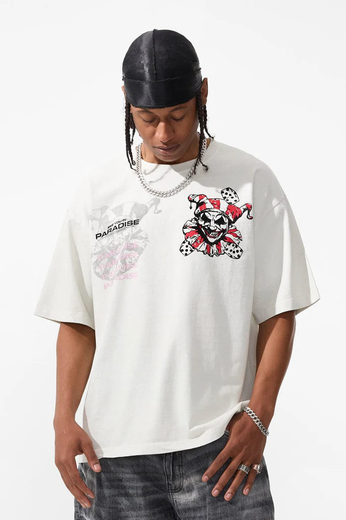 Beat The Odds Cropped Boxy T-Shirt off white 9218A