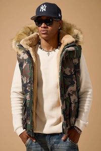 Yukon Fur Lined Puffer Vest (Vintage Camo)9491VC