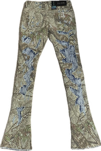 MEN’S WAIMEA STACKED FIT GREEN CAMO 2 JEANS