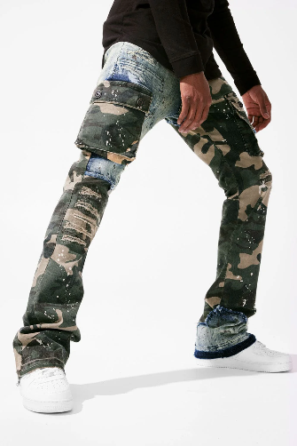 ROSS STACKED - PLATOON CARGO DENIM (WOODLAND) Jeans JRF1142C