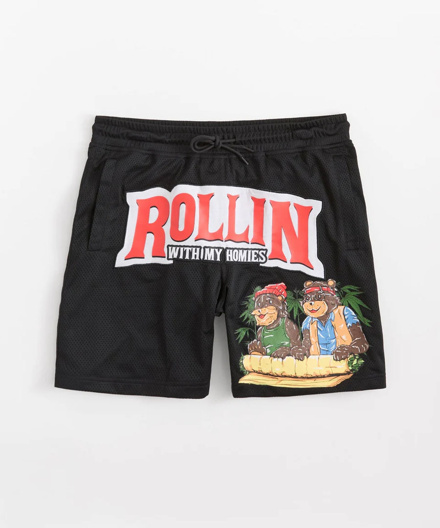 Cheech & Chong Rollin Homies Mesh Short - Black CC1-37