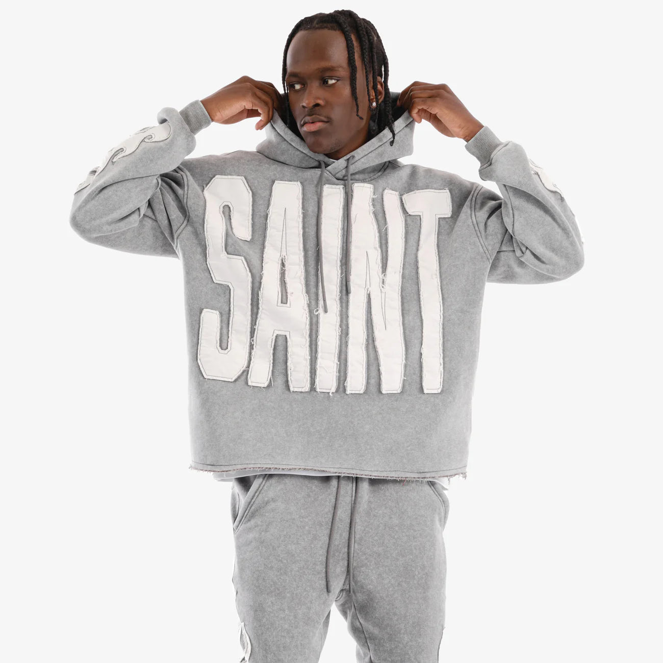 GRAY SAINT HOODIE 531082