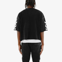 CROPPED BLACK SAINT SHORT SLEEVE